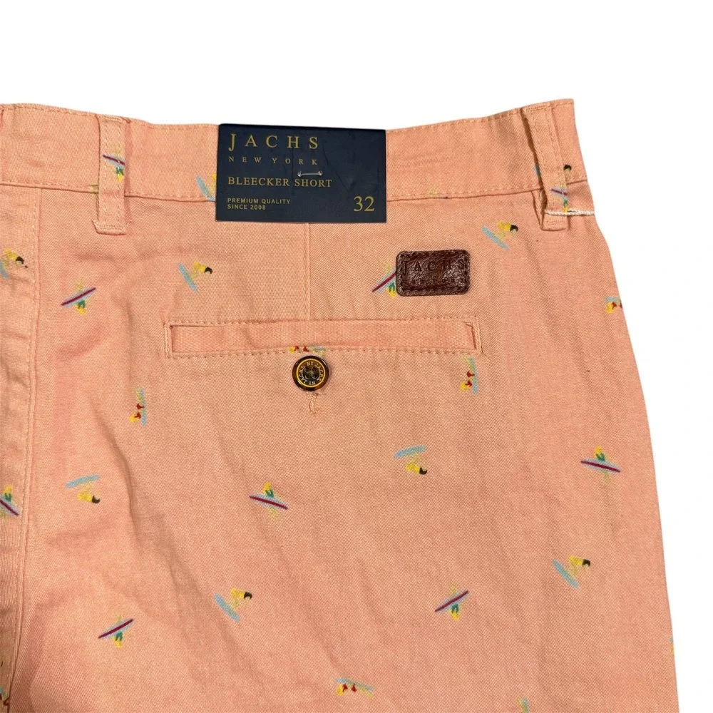 JACHS Bleeker‎ Surfboard Print Shorts Casual Summer Size 32 Vacation Beach Fest